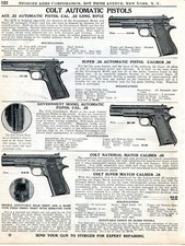 1939 Print Ad of Colt ACE 22 Auto Pistol, Super 38, Government Model 45 picture