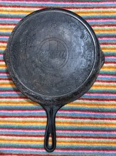 Vintage Griswold #8 Erie cast iron skillet Pan USA Used As Is picture