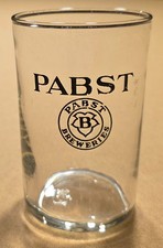 Vintage(50s) Pabst Breweries Shell Glass Black ACL - Libbey L in Circle - V Good picture