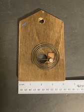 Vintage West Germany Cuckoo Clock Back Door House Top Gong Wire 6.75” x 4.1” picture