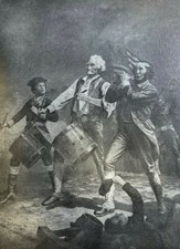 1898 Vintage Magazine Illustration Yankee Doodle Spirit of 1776 picture