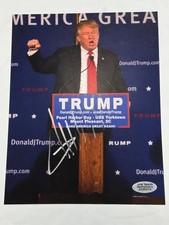 Donald J Trump Autographed Signed Presidential 8x10 SC MAGA Rally Photo w/ COA picture