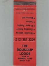 Matchbook Cover The Roundup Lodge Skidmore, TX picture