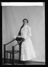 Photo:Eva Casey Portrait Woman in White Dress Circa 1901-1903 picture