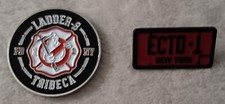 Ladder8 Tribeca New York Fire Department Ghost Busters Challenge Coin FDNY & Pin picture