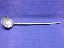 Vintage Antique Primitive Hand Forged Copper Ladle Rustic Farmhouse 13 3/4