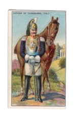 1909 T81 Military Series #48 Officer of Cuirassiers Italy, Little Recruit Cigars picture