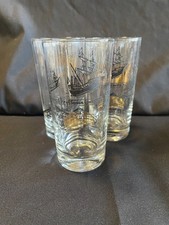 7 Vintage Jamestown Festival Souvenir Glass Tumblers Celebrating 350 Years picture