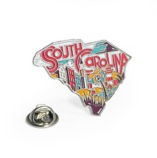 South Carolina Enamel Lapel Pin – Collectible State Souvenir picture