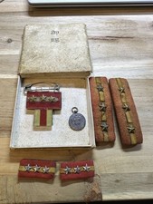 WWII Former Japanese army rank insignia lapel badge epaulettes ..with box Japan picture