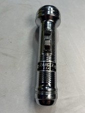 Vintage Ranger Chrome Metal Flashlight C-Cell Powered 6.25
