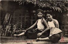 TONKIN THE TWO FRIENDS ETHNIC TYPES VIETNAM INDOCHINA PC (a37017) picture