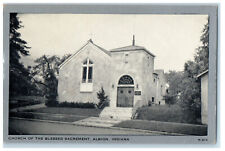c1940s Church of the Blessed Sacrement Albion Indiana IN Clear View Postcard picture