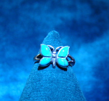 02 Vintage Sterling Zuni Turquoise Ring Size 6 picture