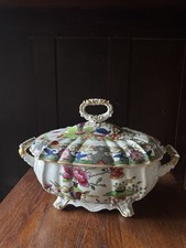 RARE Antique MASON'S Ironstone Tureen Chinoiserie Mandarin Pattern,C1815Repaired picture