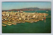 San Francisco CA-California, Oakland Bay Bridge, Embarcadero, Vintage Postcard picture