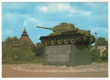 1985 SOVIET TANK T-34 PSKOV Monument military WW2 Photo Russia Old Postcard picture