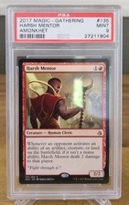2017 Magic the Gathering Amonkhet #135 Harsh Mentor Rare PSA MINT 9 picture