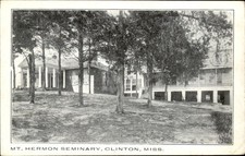 Clinton Mississippi MS Mt. Hermon Seminary Postmaster Message c1907 Postcard bhn picture