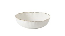 Pampa Bay Large Bowl, Portofino, Kitchen, Gift, Gold trim, 12'D x 4 inches; picture