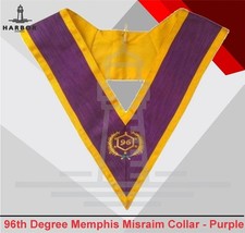 Masonic 96th Degree Memphis Misraim Collar Purple Freemason Regalia picture