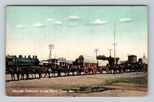 Elko NV-Nevada, Hauling Supplies To The Mines, Antique, Vintage c1913 Postcard picture