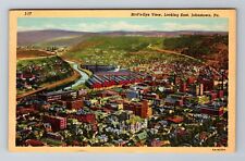 Johnstown PA-Pennsylvania, Birds Eye View Looking East, c1945 Vintage Postcard picture
