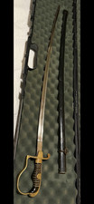 German WWII-era ALCOSO Solingen Officer's Sword w/Wire Grip Steel Blade & Scabb picture