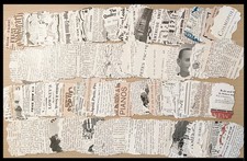200pcLot Die Cut Vtg Paper Label Punchies~Antique Magazine Pages&Old Ads c1900s picture