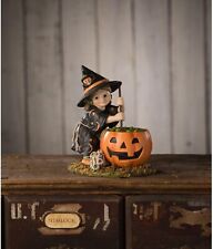 Bethany Lowe Pumpkin Brewing Piper Halloween Figure Child Witch Costume picture