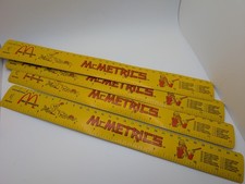 (Lot x4) Vintage McDonald's MCMETRICS RULER Advertising - Metal, 12