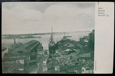 Vintage Postcard 1901-1907 Norfolk Harbor, Norfolk, Virginia picture