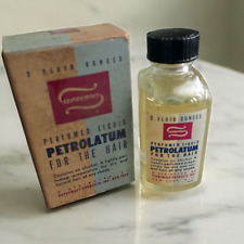 RARE VIntage SUPREMACY Perfumed Liquid Petrolatum HAIR OIL Glass Bottle Box NOS picture