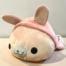RARE 16” San-X Mamegoma Rabbit Bunny Pink Seal Plush NWT 2018 Japan Kawaii picture
