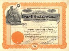 Brownsville Street Railway Co. - 1905-16 dated Railroad Stock Certificate - Penn picture