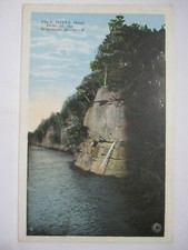 BLACK HAWK'S HEAD ROCK FORMATION POSTCARD WI WISCONSIN RIVER DELLS 1920s picture