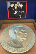 Vtg President George HW Bush Commemorative Wall Plaque Summitville OH 41st picture