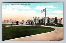 San Diego CA- California, The High School, Antique, Vintage Postcard picture