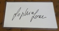 Sophia Loren signed autographed 3x5 index Golden Age of Hollywood Sex Symbol picture