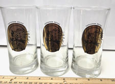 Set Of 6 Vintage Chickasaw Brand Floor Co. Advt. Flared Rim Glasses picture
