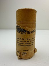 Antique 1910s Franco American Chemical Montreal Wooden Medicine Pill Bottle Cana picture
