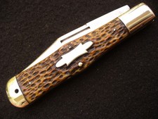 Vintage Winchester USA #1920 Bone Coke Bottle Folding Hunter Knife 1919-'42 Exc picture