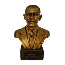 President Barack Obama Bust Bronze African American Figurines Michelle Obama picture