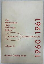 Vintage(1960) Penn State University Graduate Degree Program. General Catalog. picture