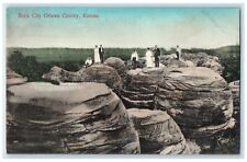 c1910 Rock City Cliff Mountain Ottawa County Kansas KS Vintage Antique Postcard picture
