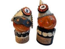 2 Nicol Sayre Halloween boxes 2006 pumpkin Jack on a Box Top Small & Larger Rare picture