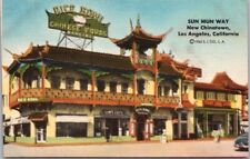 c1950s LOS ANGELES California Postcard SUN MUN WAY Chinese Restaurant Chinatown picture