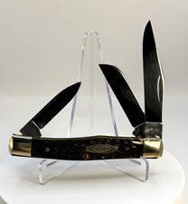 Case Vintage 3-Blade Stockman Pocketknife Black Bone Handle 4 Dot 6332 A5 picture