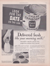 1932 Print Ad Chase & Sanborn Coffee Look for the Date on the Can Delivered picture