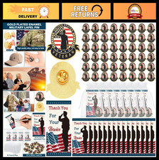150 Pcs Veterans Day Pins Bulk - Patriotic Military Lapel Pins for Events picture